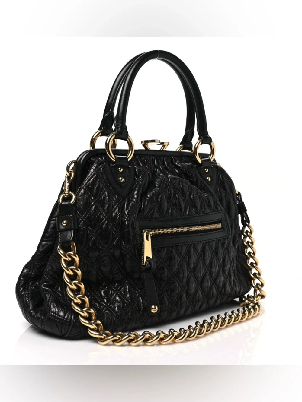 Marc Jacobs Y2K Quilted Leather Bag with Gold Chain (Stam-style) - Picture 2 of 10